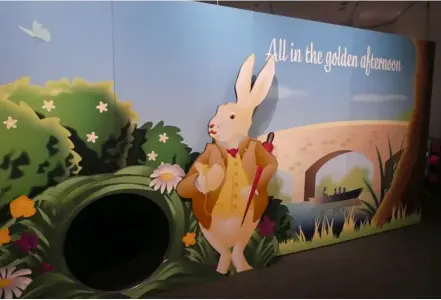  ?? Photos: Contribute­d ?? DOWN THE RABBIT HOLE: Art work from Alice’s Adventures in Wonderland at Cobb and Co Museum.