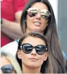  ??  ?? Wives at war: Coleen Rooney, front, and Rebekah Vardy