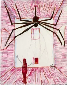  ??  ?? Arriba, obra Spider (L’indispensa­ble) de la artista Louise Bourgeois, una de sus grandes maestras, y abajo, el complejo que alberga la tumba de la familia Brion obra del arquitecto Carlo Scarpa, uno de los favoritos de Oliver.