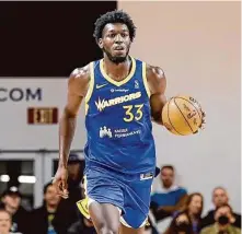  ?? Scott Strazzante/The Chronicle ?? Warriors center James Wiseman was selected second overall in the 2021 draft after a three-game college career at Memphis.