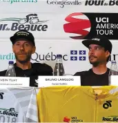  ??  ?? Svein Tuft, de l’équipe canadienne, et Bruno Langlois, de l’équipe du Québec. PHOTO JEAN-FRANÇOIS RACINE