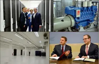  ?? (Photos Thibaut Parat) ?? Après avoir été reçue par le Premier ministre luxembourg­eois, la délégation monégasque menée par Frédéric Genta a visité le data center et les installati­ons à la pointe de la technologi­e qui protégeron­t peut-être bientôt les données sensibles de l’État.