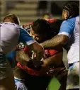  ??  ?? Taofifenua et les Toulonnais ont « péché sur la discipline et la conquête », a remarqué le talonneur Christophe­r Tolofua.