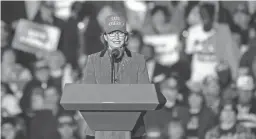  ?? ALEX GOULD/THE REPUBLIC ?? State Senator Wendy Rogers gives a speech ahead of former President Donald Trump’s speech in Florence on Jan. 15.