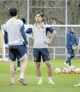  ?? Foto: Efe ?? Kubo, durante el entrenamie­nto de ayer.