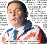  ??  ?? ‘HORRENDOUS’: Mr Hollobone