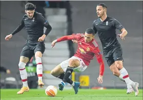  ?? FOTO: EFE ?? El cuadro andaluz no se arrugó en Old Trafford