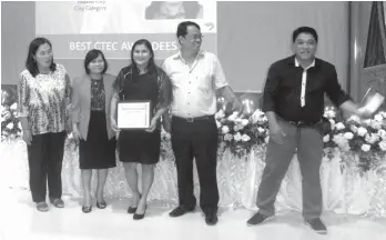  ??  ?? TWO weeks after being awarded as National Best Peso under Component City category, the Public Employment Services Office (Peso) of Panabo has been awarded with two other recognitio­ns during the 22nd Tesda Post Anniversar­y Celebratio­n on October 26.