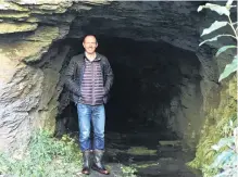  ?? PHOTO: DAISY HUDSON ?? Tunnel vision . . . Queenstown Trails Trust chief executive Mark Williams is over the moon about the discovery of a tunnel.