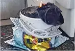  ??  ?? Unexploded: The train bucket bomb