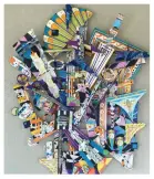  ??  ?? Mary Ann Liscio uses paper, plastic, aluminum and more for her sculptures and other works of art.