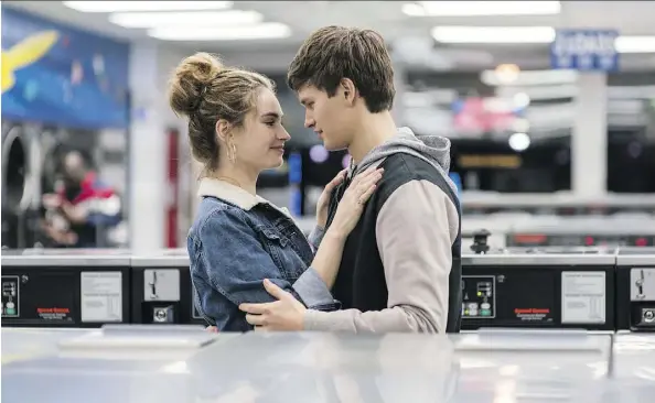  ?? PHOTOS: SONY/TRISTAR ?? Lily James, left, and Ansel Elgort are at the heart of the brilliant car chase movie Baby Driver.