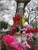  ?? DEMOCRAT ARCHIVES ?? The memorial for Karen Garcia that was in the CVS parking lot after she was discovered there. Her exboyfrien­d, Salvador Vaca- Garcia Jr. was sentenced to 25 years in prison Wednesday.