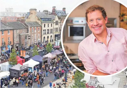  ?? ?? > Matt Tebbutt will take to the stage on the Sunday of this year’s Bishop Auckland Food Festival