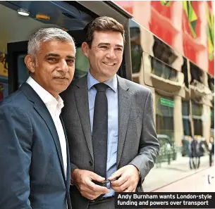  ?? PA WIRE/PA IMAGES ?? Andy Burnham wants London-style funding and powers over transport