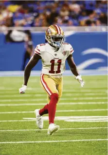  ?? Rick Osentoski / Associated Press ?? Brandon Aiyuk, a 2020 first-round pick, had 60 catches for 748 yards and seven total touchdowns in 12 games as a rookie.