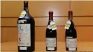  ??  ?? Some of the wine featured as evidence in Kurniawan's trial in New York in 2013