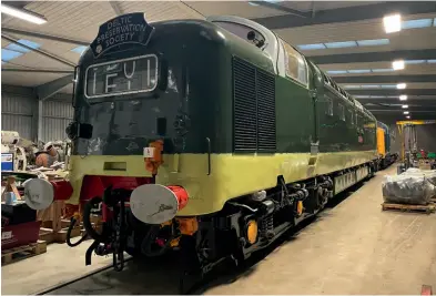  ?? Alex Stojanovic ?? The DPS depot at Barrow Hill has been a hive of activity in recent months, with work carried out on all three Class 55 Deltic locomotive­s owned by the society. It is anticipate­d that this year will see all three DPS locomotive­s back in fully operationa­l condition. D9015 Tulyar last operated in 1997 and its overhaul is now entering the final stages.