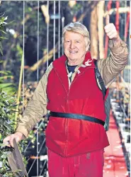  ??  ?? Winning hearts: Stanley Johnson leaves the jungle after 17 nights on I’m a Celebrity… Get Me Out of Here!. He bonded with campmates including Amir Khan, top right, and endured the grisly challenges