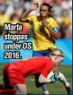  ??  ?? Marta stoppas under OS 2016.