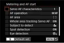  ?? ?? A sub-level of settings for the AF-ON button is available that can override the camera settings when AF-ON is pressed