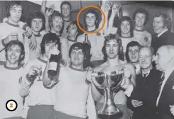  ??  ?? 2
2 Hansen, circled, with his Thistle team-mates following their 1971 League Cup final win against Celtic.