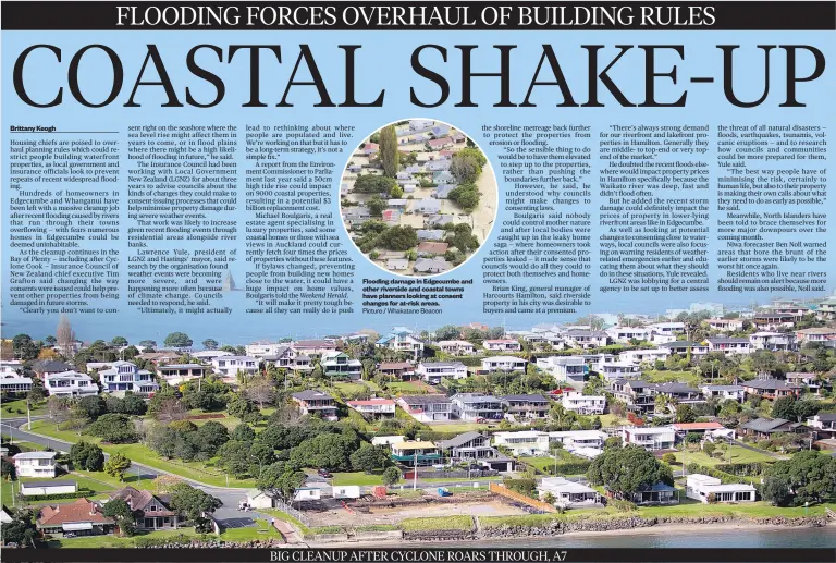  ?? Picture / Whakatane Beacon ?? Brittany Keogh Flooding damage in Edgecumbe and other riverside and coastal towns have planners looking at consent changes for at- risk areas.