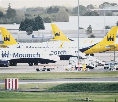  ??  ?? The collapse of Monarch Airlines on Monday threw the travel plans of 860,000 customers into chaos.