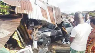  ??  ?? Properties destroyed in Oku Iboku area of Itu local government of Akwa Ibom State