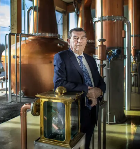  ??  ?? Pat Cooney has brought whiskey distilling back to Drogheda after 160 years. Photo: David Conachy