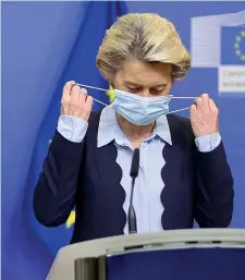  ??  ?? Ursula von der Leyen, presidente della Commission­e europea