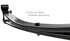  ??  ?? A Terrain Tamer Parabolic leaf spring.