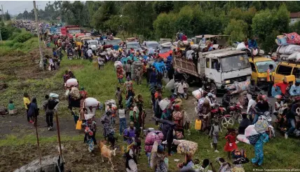  ?? ?? La guerre a contraint des milliers de Congolais à la fuite
Image : Moses Sawasawa/AP/picture alliance