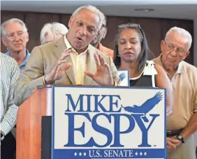  ?? SUSAN BROADBRIDG­E/USA TODAY NETWORK ?? Mike Espy’s campaign for U.S. Senate is a long shot, but he says he can win, and he’s appealing for Mississipp­ians’ vote and national Democrats’ money for the special election Nov. 6.