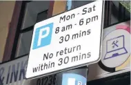  ?? ?? Restrictio­ns Motorists are allowed to park for a maximum of 30 minutes on South Bridge Street from 8am to 6pm