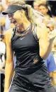  ??  ?? BLACK MAGIC Great return for Sharapova