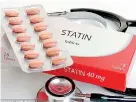  ??  ?? Taking a daily statin for five years after a heart attack extends your life by just four days Pharmaceut­ical Journal.