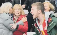  ??  ?? Sunderland fans go wild at Saturday’s stunning win