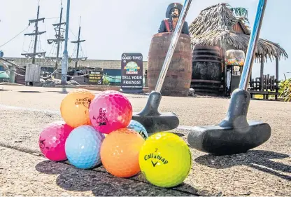  ??  ?? Adventure Golf Island in Dunfermlin­e has opened for business.