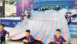  ?? FC BARCELONA ?? Acto de inauguraci­ón del Barça Experience en la isla de Hainan