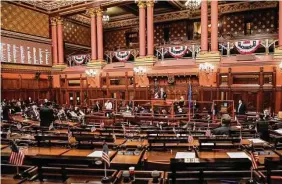  ?? Jessica Hill/Associated Press ?? The legislativ­e chamber at the State Capitol in Hartford.