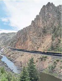  ?? EMOTION CINEMA/COURTESY OF ROCKY MOUNTAINEE­R ?? A view of the Vancouver-based Rocky Mountainee­r’s “Rockies to the Red Rocks” rail trip, the company’s first U.S. route.