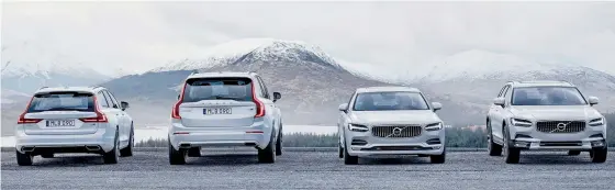  ??  ?? Τα Volvo XC90, S90 και V90 είναι τα τρία μοντέλα της σουηδικής εταιρείας που έχουν σημειώσει την υψηλότερη βαθμολογία στον τομέα της ασφάλειας ανάμεσα σε χιλιάδες άλλα.