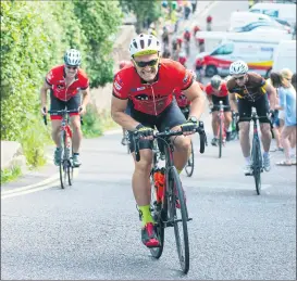  ??  ?? Brave cyclists will finish up this year’s Tour on August 8 battling the iconic and demanding St Patrick’s Hill. Ryan Mulroy is pictured at last year’s Tour de Munster.