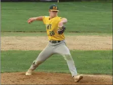  ?? ED MORLOCK — MEDIANEWS GROUP ?? Fort Washington’s Tyler Lizell recorded the save and hit the gamewinnin­g home run in a win over Mt. Airy Friday evening.