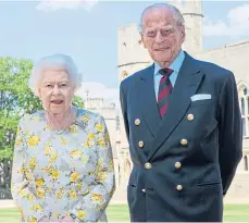  ??  ?? The Queen and Prince Philip at Windsor Castle last year.