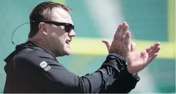  ?? TROY FLEECE ?? Head coach Chris Jones and the Saskatchew­an Roughrider­s should have plenty to applaud Sunday when they play the Montreal Alouettes, according to columnist Rob Vanstone.