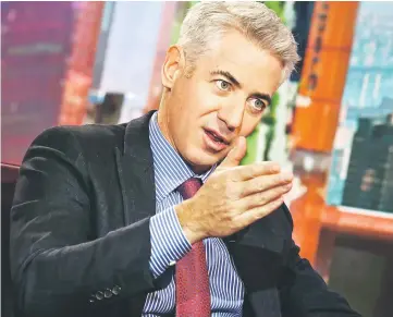  ??  ?? Ackman, chief executive officer of Pershing Square Capital Management, speaks during a Bloomberg Television interview in New York on Nov 1. — WP-Bloomberg photo