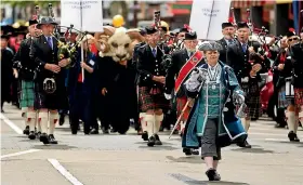  ?? DAVID UNWIN/STUFF ?? Leading the charge around The Square in 2014 for a Massey graduation.