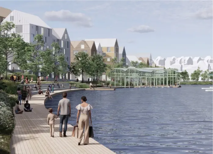  ?? ILLUSTRASJ­ON: 3RW ARKITEKTER ?? Slik ser arkitekten­e for seg at det kan bli seende ut i Paradis.